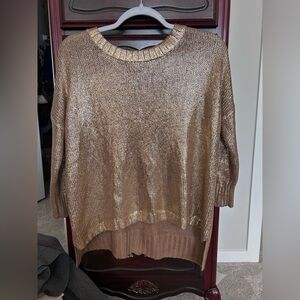 Club Monaco Metallic Gold Sweater Women’s XS